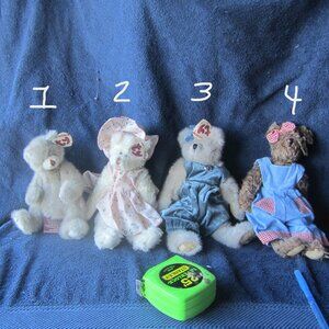 VTG TY LARGER BEARS, WITH TAGS SET OF 4